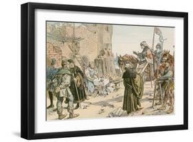 Frederick II at the Laying of the Foundations of the Castle on the River Spree in 1443-Carl Rohling-Framed Giclee Print