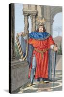 Frederick II Hohenstaufen (1194-1250). Holy Roman Emperor.-Tarker-Stretched Canvas
