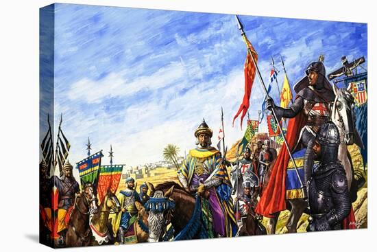 Frederick II in the Crusades-Roger Payne-Stretched Canvas