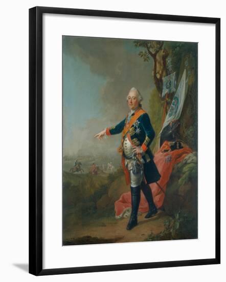 Frederick II, Landgrave of Hesse-Kassel, in the Officer's Uniform of the 45th Prussian Infantry…-Johann Heinrich Tischbein-Framed Giclee Print