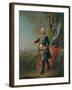 Frederick II, Landgrave of Hesse-Kassel, in the Officer's Uniform of the 45th Prussian Infantry…-Johann Heinrich Tischbein-Framed Giclee Print