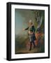 Frederick II, Landgrave of Hesse-Kassel, in the Officer's Uniform of the 45th Prussian Infantry…-Johann Heinrich Tischbein-Framed Giclee Print