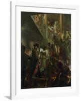 Frederick II the Great (1712-86) in Lissa, Bonsoir, Messieurs! 1858-Adolph von Menzel-Framed Giclee Print