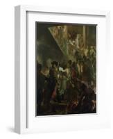 Frederick II the Great (1712-86) in Lissa, Bonsoir, Messieurs! 1858-Adolph von Menzel-Framed Giclee Print