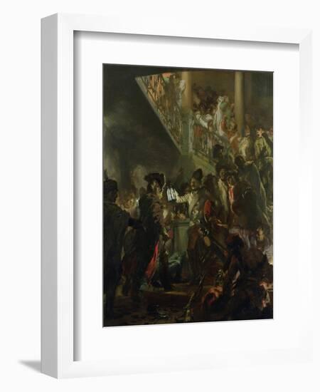 Frederick II the Great (1712-86) in Lissa, Bonsoir, Messieurs! 1858-Adolph von Menzel-Framed Giclee Print