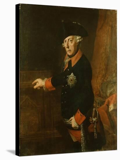 Frederick Ii the Great of Prussia, C.1763-J.H.C. Franke-Stretched Canvas