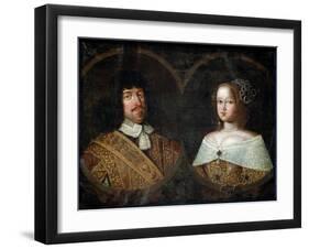 Frederick III of Denmark and his wife Sofia Amalia of Brunswick-Lyneburg, c.1643-Unknown Artist-Framed Giclee Print