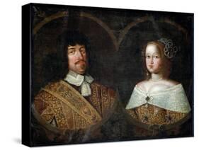 Frederick III of Denmark and his wife Sofia Amalia of Brunswick-Lyneburg, c.1643-Unknown Artist-Stretched Canvas