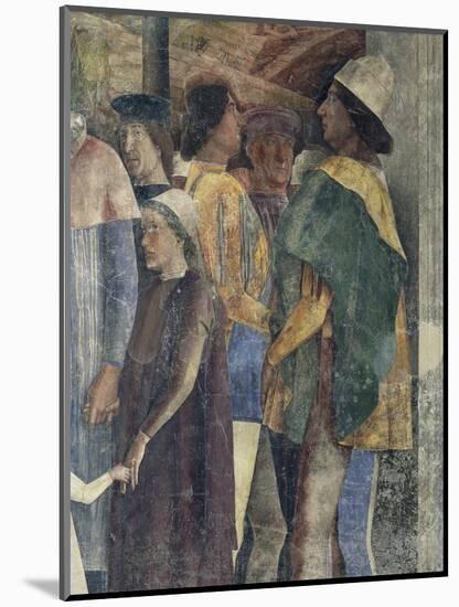 Frederick III of Habsburg, Christian I of Denmark and Federico I Gonzaga, Detail from Meeting Wall-Andrea Mantegna-Mounted Giclee Print