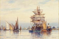 On the Thames-Frederick James Aldridge-Giclee Print