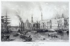 Custom House and River Thames, 1839-Frederick James Havell-Giclee Print