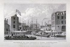 Entrance to Regent's Canal Dock, Limehouse, London, 1828-Frederick James Havell-Giclee Print