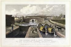 The Double Lock and East Entrance to the Islington Tunnel, Regent's Canal, 1827-Frederick James Havell-Giclee Print