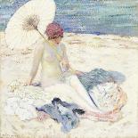 On the Beach. 1913-Frederick Karl Frieseke-Framed Stretched Canvas