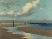 Beach at Low Tide, 1890-Frederick Milner-Stretched Canvas