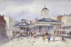 View of Newgate Market in Paternoster Square, City of London, 1836-Frederick Napoleon Shepherd-Giclee Print