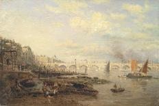 The Thames and Waterloo Bridge from Somerset House, C.1820-30-Frederick Nash-Giclee Print