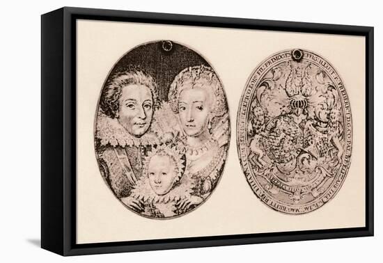 'Frederick of Bohemia, Elizabeth Stuart, and their son, Frederick Henry', 1621, (1904)-Daniel Mytens-Framed Stretched Canvas