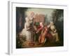 Frederick, Prince of Wales and His Sisters, 1733-Philippe Mercier-Framed Giclee Print