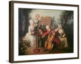 Frederick, Prince of Wales and His Sisters, 1733-Philippe Mercier-Framed Giclee Print