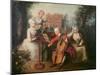 Frederick, Prince of Wales and His Sisters, 1733-Philippe Mercier-Mounted Giclee Print