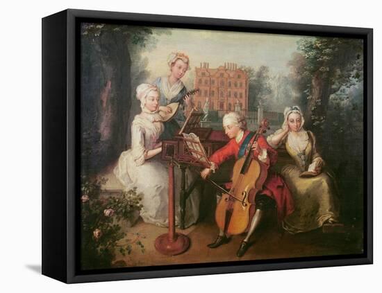 Frederick, Prince of Wales and His Sisters, 1733-Philippe Mercier-Framed Stretched Canvas