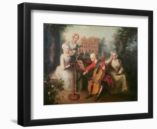 Frederick, Prince of Wales and His Sisters, 1733-Philippe Mercier-Framed Giclee Print