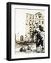 Frederick Rolfe Climbs Out of a Canal in Venice-null-Framed Giclee Print