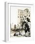 Frederick Rolfe Climbs Out of a Canal in Venice-null-Framed Giclee Print