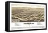 Frederick, South Dakota - Panoramic Map-Lantern Press-Framed Stretched Canvas