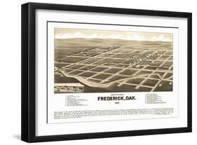 Frederick, South Dakota - Panoramic Map-Lantern Press-Framed Art Print