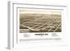 Frederick, South Dakota - Panoramic Map-Lantern Press-Framed Art Print