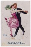 Girl Kicks up Her Heel as She Dances Cheek-To-Cheek-Frederick Spurgeon-Laminated Art Print