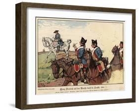 Frederick the Geat of Prussia on the March across Lausitz-Richard Knoetel-Framed Giclee Print