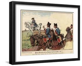 Frederick the Geat of Prussia on the March across Lausitz-Richard Knoetel-Framed Giclee Print