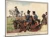 Frederick the Geat of Prussia on the March across Lausitz-Richard Knoetel-Mounted Giclee Print