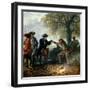 Frederick the Great (1744-97) with Zieten at the Camp, 1852-Adolph von Menzel-Framed Giclee Print