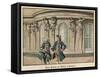Frederick the Great and Voltaire at Sanssouci-Carl Rochling-Framed Stretched Canvas