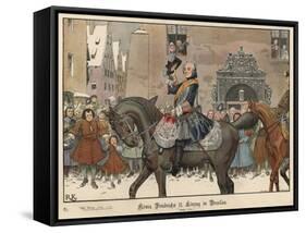 Frederick the Great Entering Breslau, 1741-Richard Knoetel-Framed Stretched Canvas