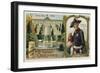 Frederick the Great, King of Prussia, and the Palace of Sanssouci, Potsdam-European School-Framed Giclee Print