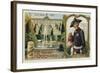 Frederick the Great, King of Prussia, and the Palace of Sanssouci, Potsdam-European School-Framed Giclee Print