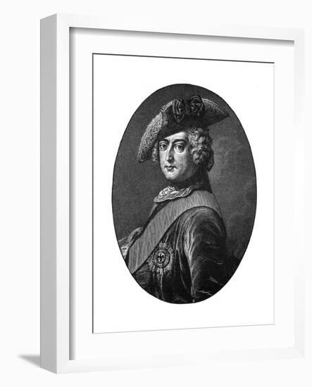 Frederick the Great, King of Prussia-Antoine Pesne-Framed Giclee Print