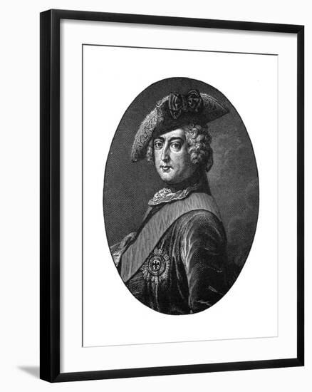 Frederick the Great, King of Prussia-Antoine Pesne-Framed Giclee Print