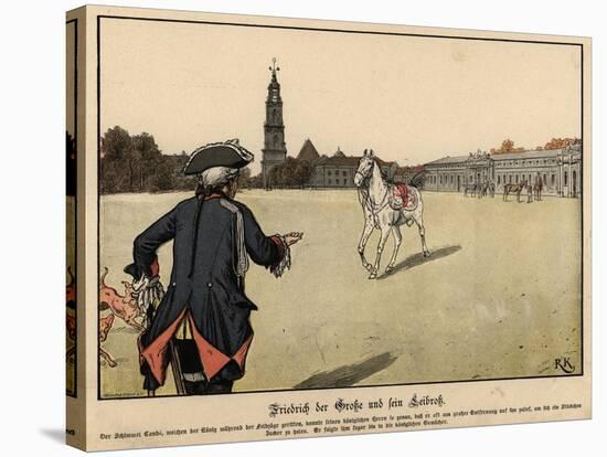 Frederick the Great of Prussia and His Favourite Horse-Richard Knoetel-Stretched Canvas