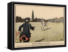 Frederick the Great of Prussia and His Favourite Horse-Richard Knoetel-Framed Stretched Canvas