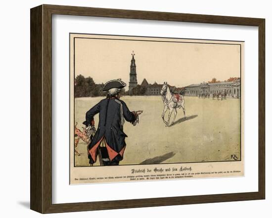 Frederick the Great of Prussia and His Favourite Horse-Richard Knoetel-Framed Giclee Print