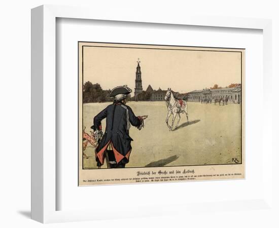 Frederick the Great of Prussia and His Favourite Horse-Richard Knoetel-Framed Giclee Print