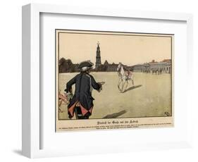 Frederick the Great of Prussia and His Favourite Horse-Richard Knoetel-Framed Giclee Print