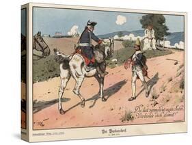 Frederick the Great of Prussia at Burkersdorf-Richard Knoetel-Stretched Canvas