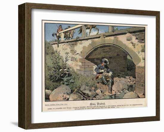 Frederick the Great of Prussia Hiding from the Enemy-Carl Rochling-Framed Giclee Print